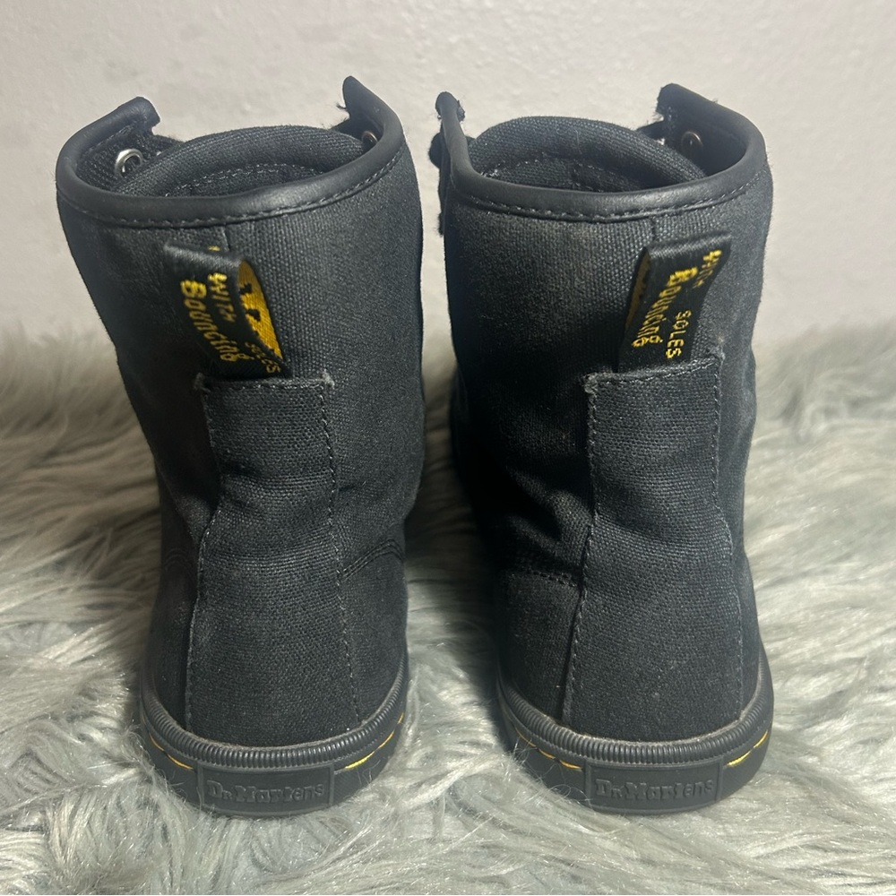 Dr. Marten's Sheridan Canvas Black High-Top Shoes Ankle Boot Size 10L - Picture 6 of 9